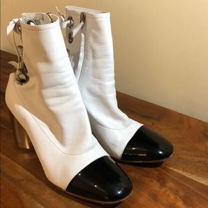 Proenza Schouler Metallic Cap Toe Boots 37.5